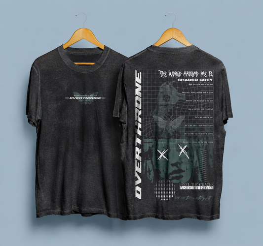 Shaded Grey Acid Wash Slim-Fit Tee